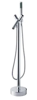 

Free Shipping Floor Mount Bathtub Faucet with Hand Shower Free Standing Luxury Brass MIxer Chrome Tap 18001[5 years warranty]