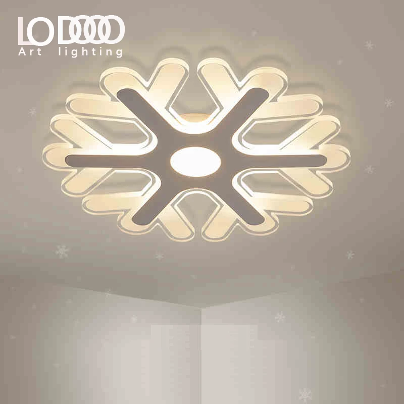 

LODOOO 110 220v snowflake Ceiling Lights Lamparas De Techo Abajur Avize Lustre Plafonnier Led Moderne Living Room Lights Lampen