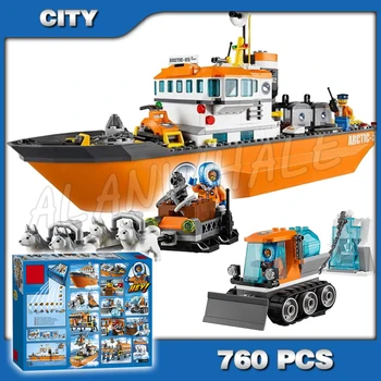 

760pcs City Arctic Ice Breaker Ship DIY New 10443 Building Blocks Figures Model Children Toys Bricks Kits Compatible with