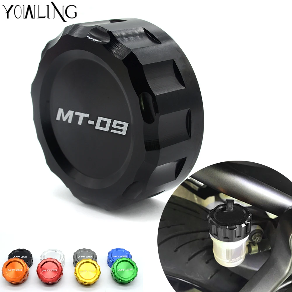 

New For Yamaha MT-07 MT-09 MT07 MT09 FZ07 FZ09 2014 2015 2016 2017 CNC Rear Brake Fluid Reservoir Cover Cap MT10 MT03 R6