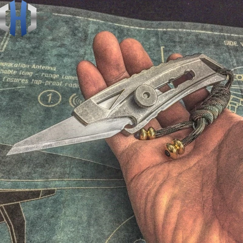 Curved Utility Knife Titanium Metal Cutter Cut Wallpaper EDC Demolition Express Box Envelope Open Bottle Multifunction Tools