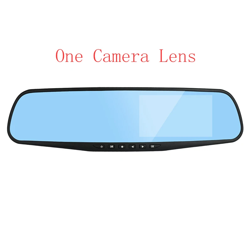 Видеорегистратор для автомобиля с двумя объективами и зеркалом заднего вида, Автомобильный видеорегистратор, видео в автомобиле, Full HD - Название цвета: Single lens DVR