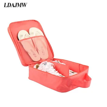 

LDAJMW Portable Waterproof Shoes Dust Bag Organizer Storage Pouch Pocket Packing Cubes Handle Nylon Zipper Bag for Travel
