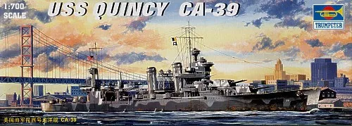 

Trumpet Hand 05748 1:700 CA-39 Cruiser USS Quincy Assembly Model Building Kits Toy