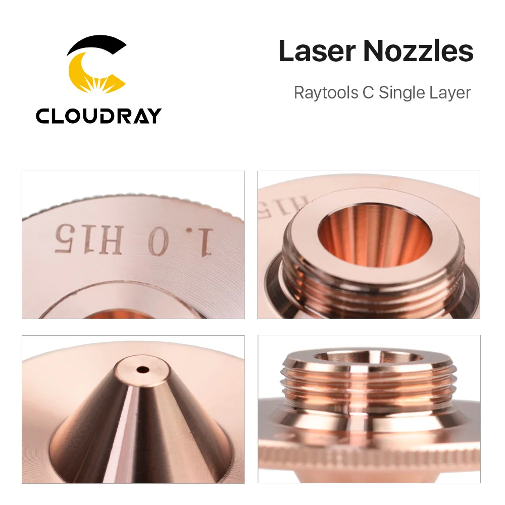 Cloudray насадки Raytools C типа TQ Dia.32 H15 однослойные хромированные двухслойные s Калибр 0,8-5,0 мм для режущей головки