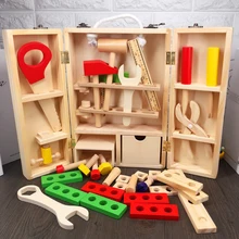 Деревянные инструменты для обслуживания моделирования конструктор с гайками детские игрушки головоломки игровой домик игрушки