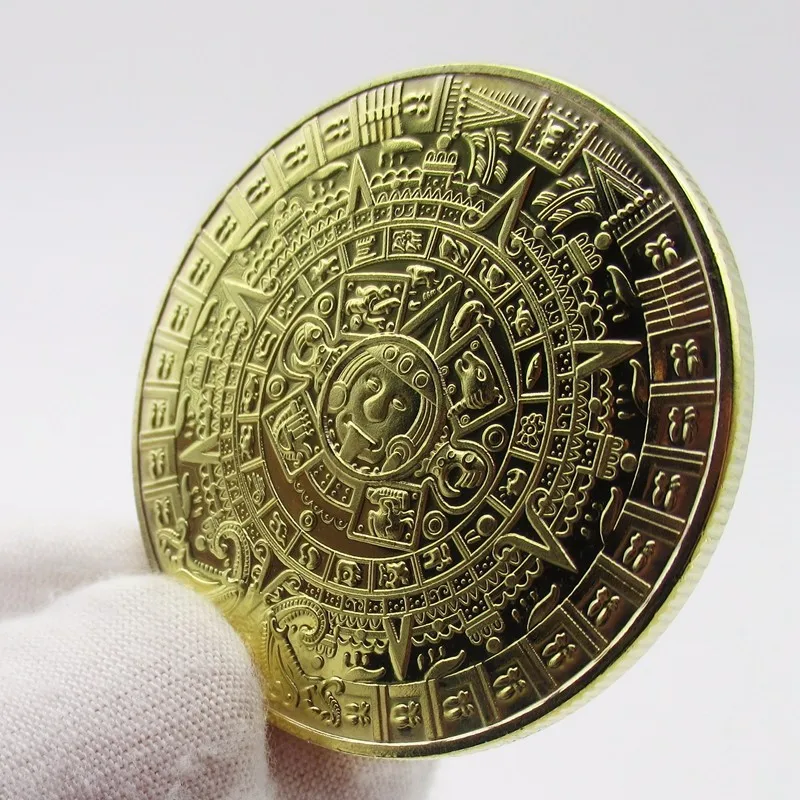 Новые монеты искусство Мексика Майя ацтекский календарь памятная монета Сувенир Металл ремесло монета