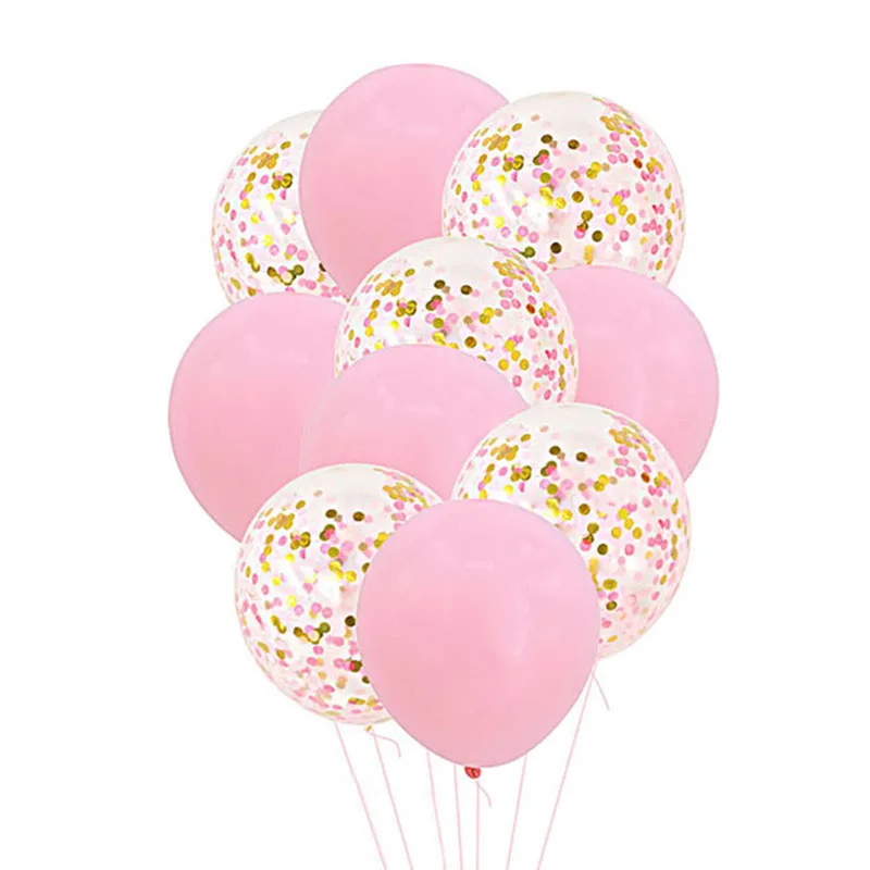 10 шт./компл. девушка партии конфетти воздушный шар Baby Shower розовый тема воздушные