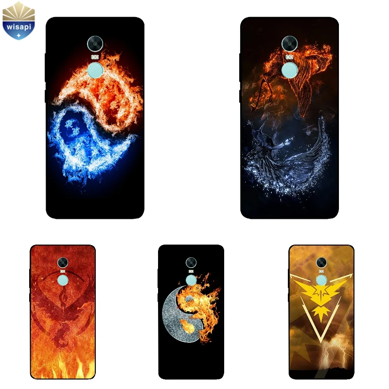 

For Xiaomi Redmi4 4A 4X Soft TPU Black Shell for Redmi Note2 3 4 4X Pro Phone Case for Hongmi 4Pro Cover Pattern Coque