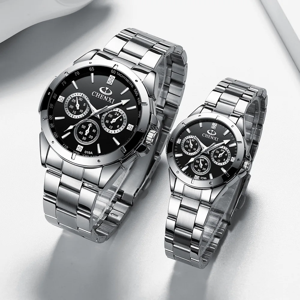 ORIGINAL  Business Men's Watches Couple Watches Non-mechanical Men's Watches Steel Watchband Quartz Watches