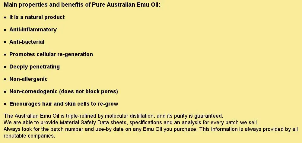 Чисто австралийских эму нефть 60 мл. Идеально подходит для кожи/волос/мышцы/суставов