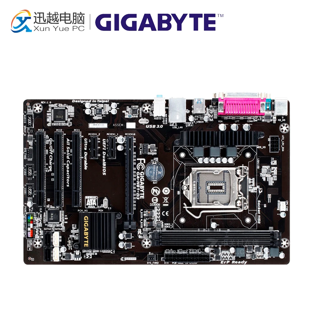 

Gigabyte GA-H81-D3 Desktop Motherboard H81-D3 H81 LGA 1150 i3 i5 i7 DDR3 16G SATA3 ATX