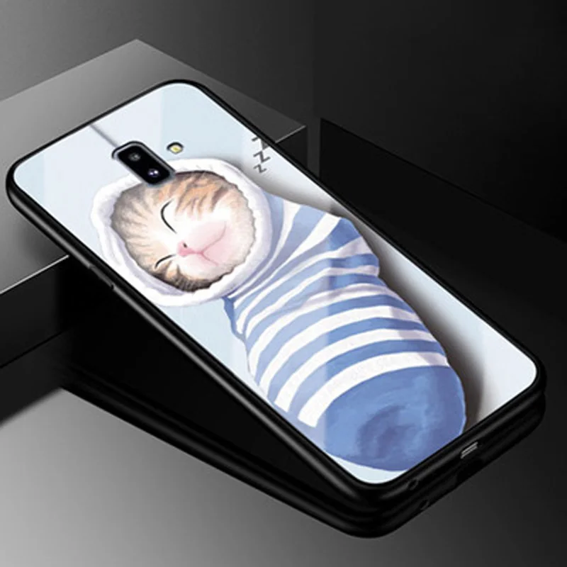 Закаленное Стекло чехол для samsung Galaxy J6 плюс SM-J610F Чехол Мягкий силиконовый чехол жесткий чехол для Galaxy J6Plus Чехлы для iPad Pro