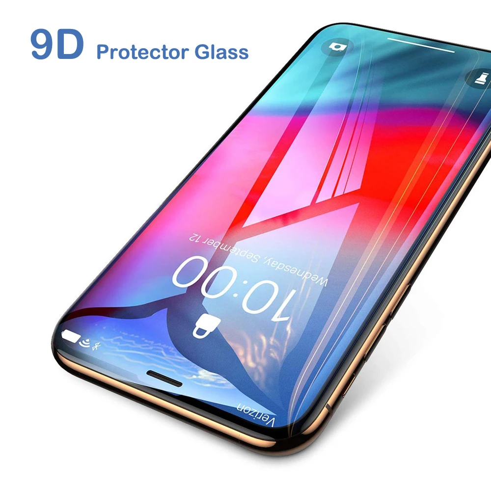 

Full Cover For iPhone X XS MAX XR Glass Curved Edge Protective Glass For iPhone 7 8 6 6s Plus 5 5s SE Tempered Screen Glass