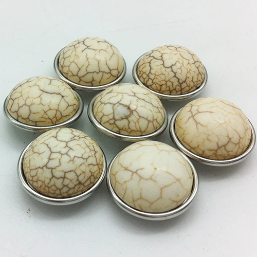 

T208 new Turquoise Natural stone snap button for bracelet OEM, ODM