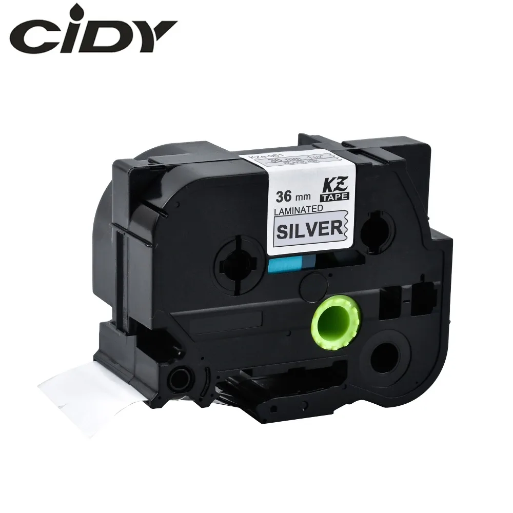 Preto sobre Prata Fita para Impressora Cidy Compatível tz 961 Tze 36 Tz961 mm Etiqueta Brother p Touch Tze961 10 Pcs 5 tze 961 36 Tz961 mm Preto sobre