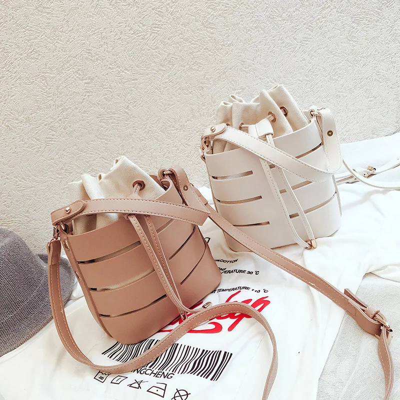 2018-New-Tide-Solid-Color-Hollow-PU-Material-Small-Fairy-Bag-Portable-Bucket-Bag-Casual-Wild(2)
