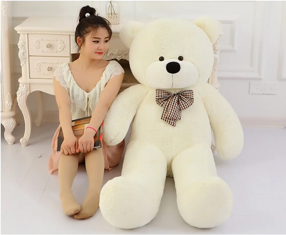 1 шт. 80 см гигантский Kawaii Teddy Bear супер мягкие плюшевые игрушки мягкие пушистые медведь Популярные куклы Рождественские подарки для детей