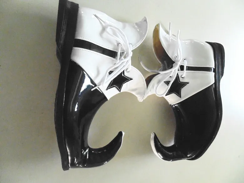Взрослый клоун обувь клоун на Хэллоуин; Цвета: чёрный, белый, смешные ботинки клоунские сапоги в стиле «Джокер» косплей маскарад Вечерние косплэй