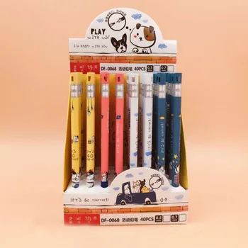 

4 Pcs Kawaii Cute Dog 2.0mm Press Mechanical Pencil with Pencil Sharpener School Office Supplies Student Stationery Gift