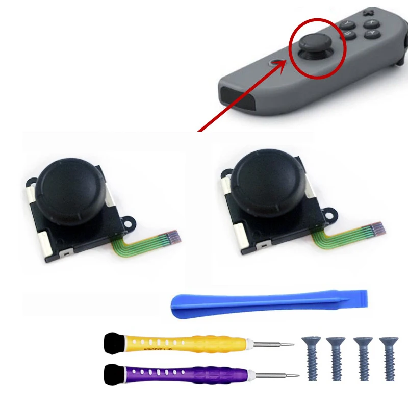 2 шт. аналоговые 3D-Наклейки для сенсорного модуля Nintendo Switch JoyCon | Электроника
