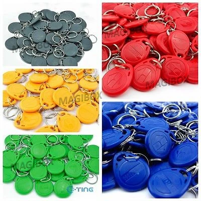 

100PCS 125Khz RFID Proximity ID Card Token Tags Key Keyfobs Access Control
