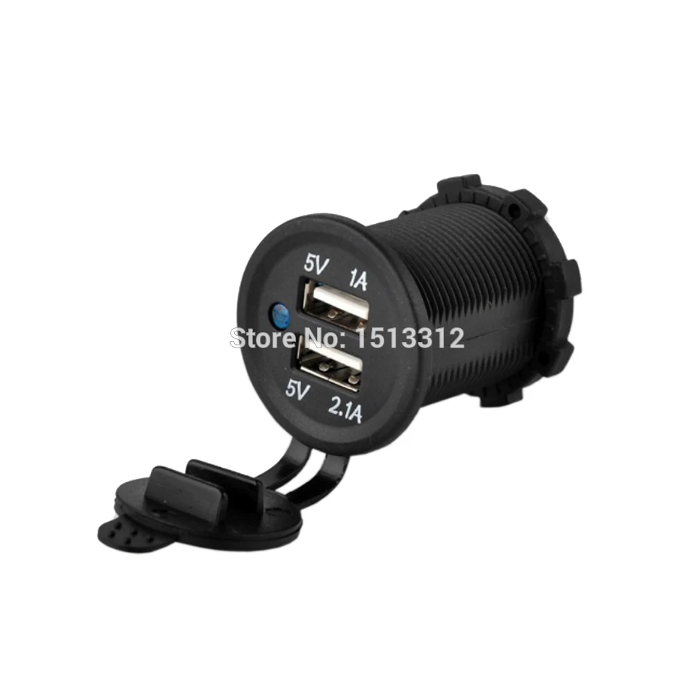 diy waterproof 12 24v 2 1a 1a dual usb car charger adapter socket motorcycle charger black diy waterproof 12 24v 2 1a 1a dual usb car charger adapter socket motorcycle charger black