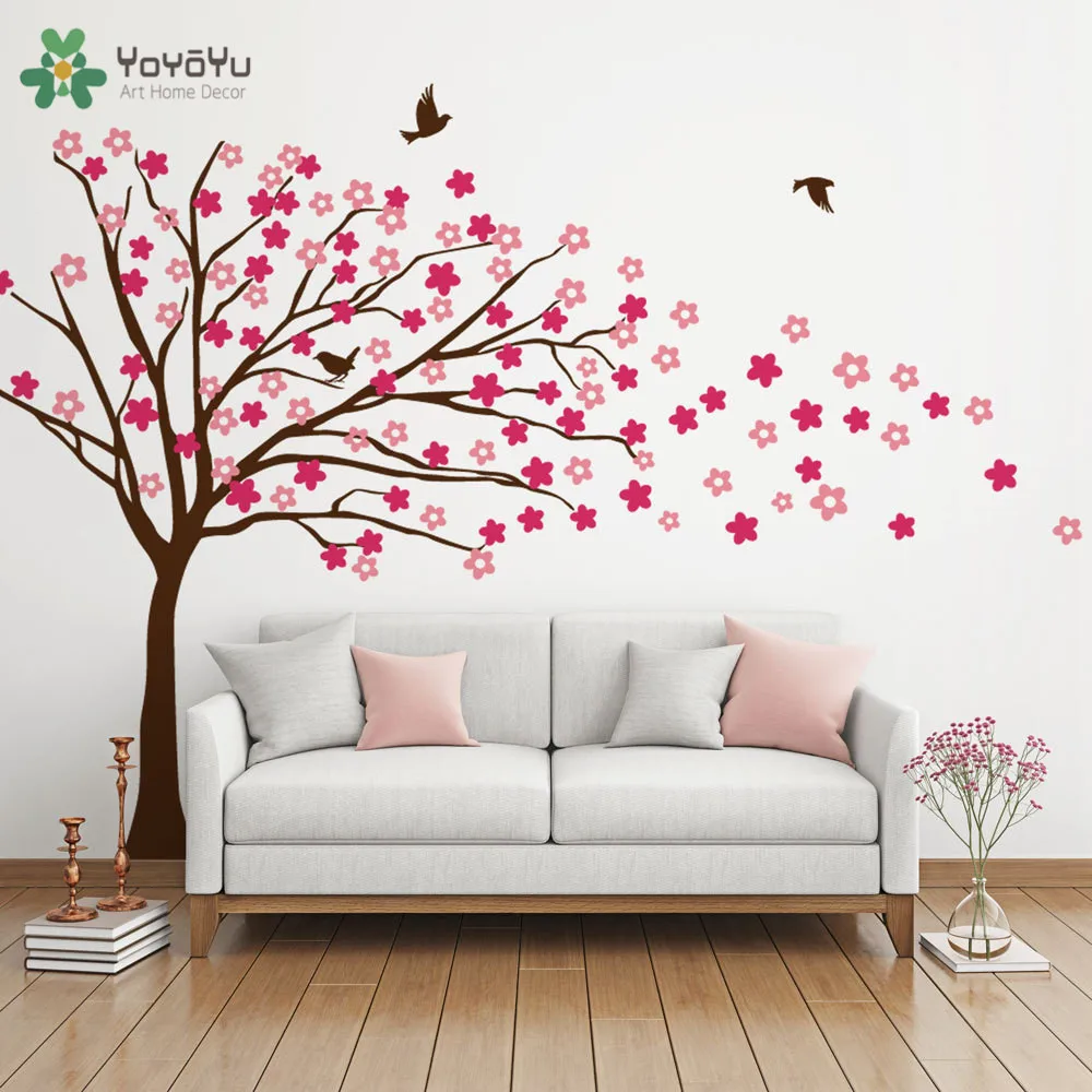 buy Modern Home Decor Big Nursery Tree Pattern Vinyl Wall Stickers For Kids Room Livingroom Wall Decor Interior Playroom Mural SY143