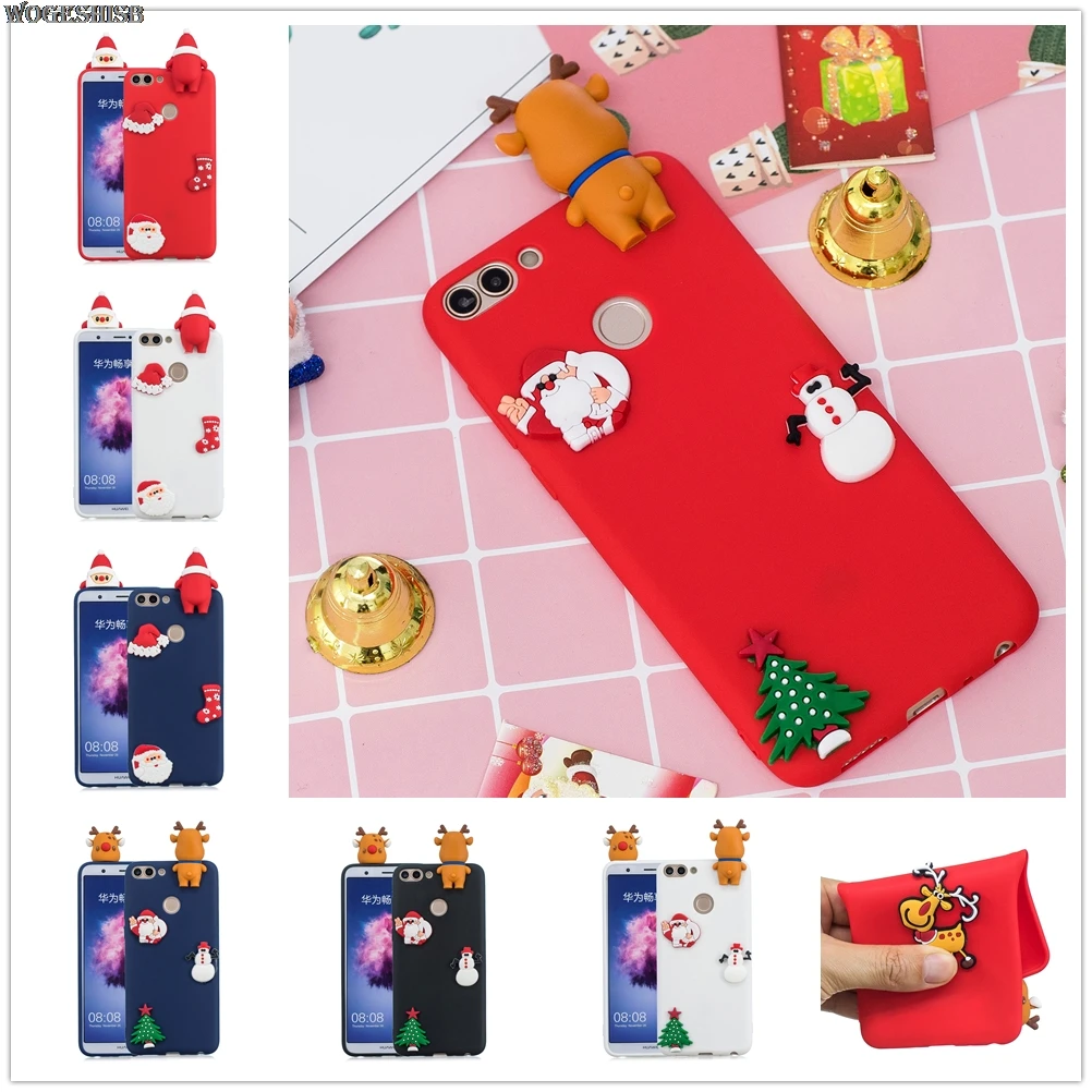 Merry Christmas Case For Huawei P9 P10 P20 Pro P8Lite 2017 Y6 Y5 2018 Mate 10 20 lite P smart Honor 9 7C 7A Nova 2i 3i | Мобильные