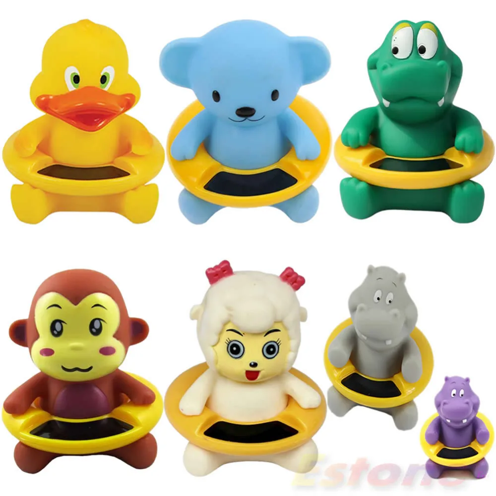 Haute qualité bébé infantile bain baignoire testeur de température de l'eau jouet mignon Animal forme thermomètre APR10