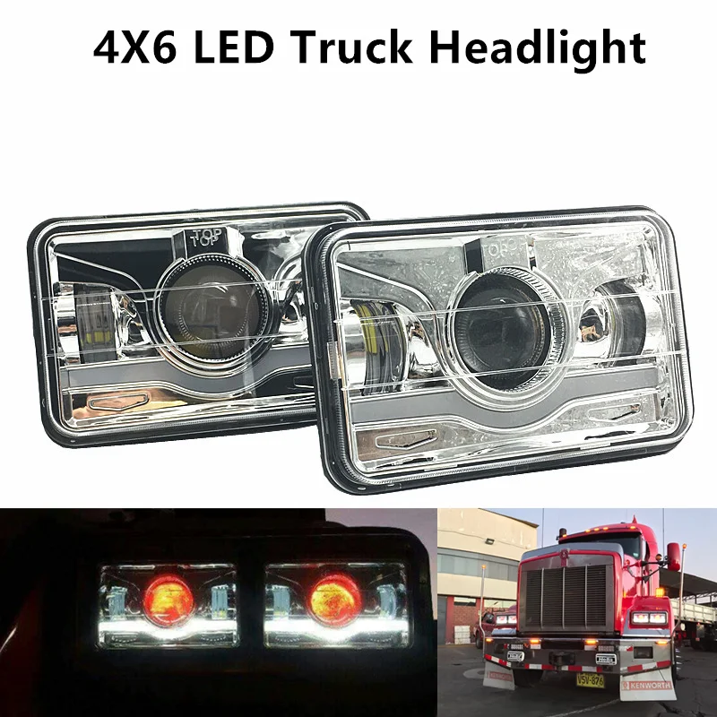 

4 x6" sealed beam headlight headlamp For Chevrolet Kodiak C4500 and C5500 2003-2009 Models 2pcs