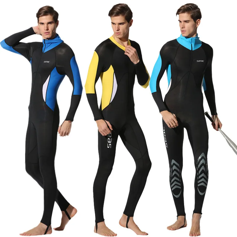 

Hisea 3 Style Men's Diving Suit UV Sun Protection one piece Close Body Wetsuit Long Sleeve Prevent Jellyfish Snorkeling Suit