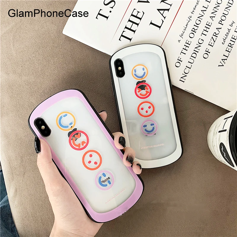 

GlamPhoneCase Cute Smiley Face Phone Case For iPhone X XS Max XR Soft Silicone Cover For iPhone 7 8 6 6s Plus Case