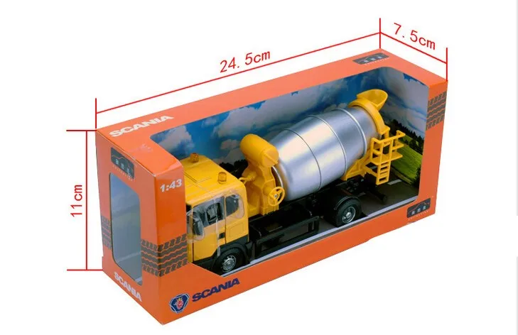 1:43 модели автомобилей из сплава, высокая модель самосвалов, детские развивающие игрушки