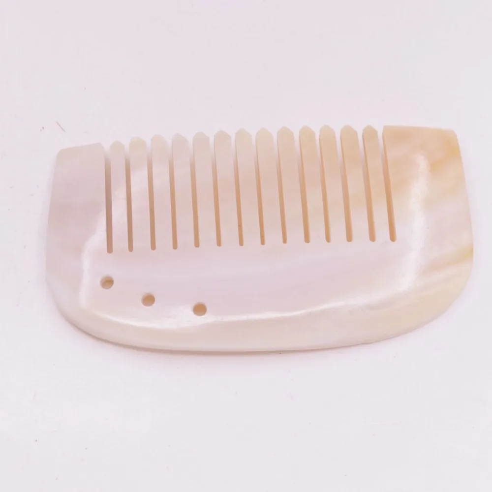 

Natural Shell Comb Beige Mother of Pearl Handmade Hair Care 55mmx100mm