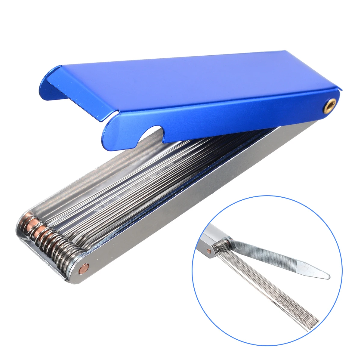 2pcs Stainless Steel Welding Torch Nozzle Tip Cleaner Tool 13 in 1 in Blue Welding Tip Cleaner Aluminum Case