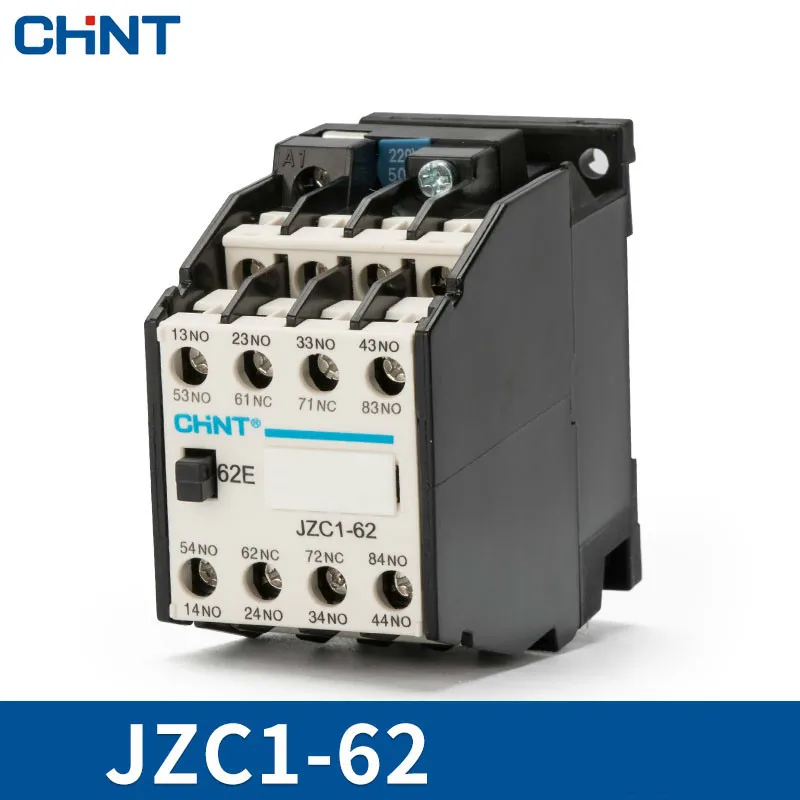 CHINT Contact Type Relay JZC1-62 JZC1-80 JZC1-53 220V 380V 110V 24v Communication Contactor