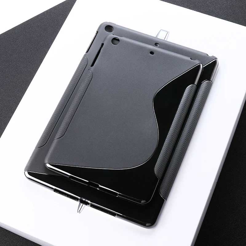 

SLINE TPU Case For Apple Ipad Air 2 Case Black Silicon Soft Protection Cover For iPad air 2 iPad 6 iPAD6 Soft Tablet Bumper Bag