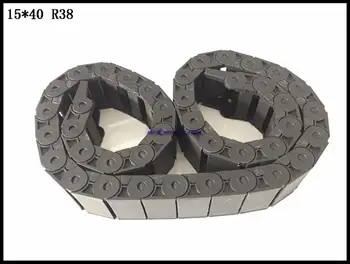 

1pcs 15x40mm R38 Cable Drag Chain Wire Carrier with End Connector 15mm x 40mm L1000mm 40" for 3D CNC Router Machine Brand New