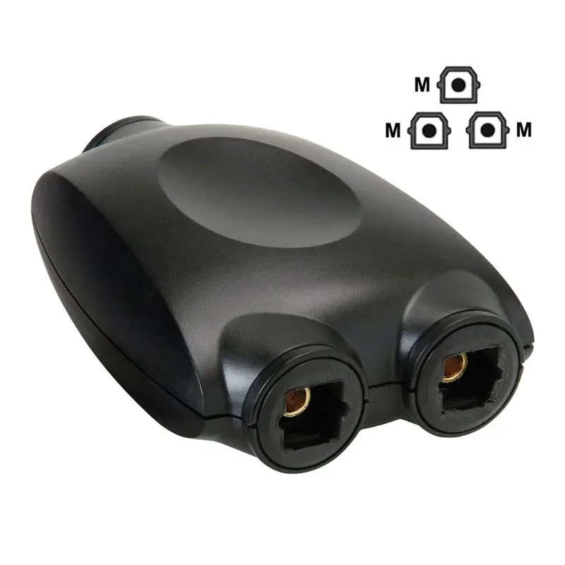 

1x2 Digital Optical TOSlink Audio Splitter Multiplier Combiner Converter 2 Way Adapter 1 Input 2 Output SPDIF Optical Cable Spli