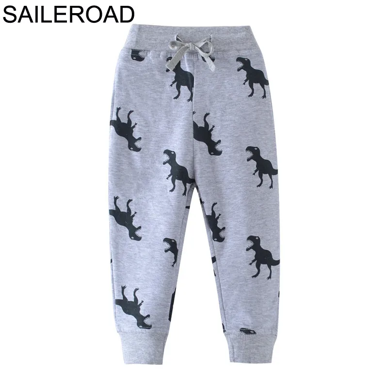 SAILEROAD Динозавр с принтом для мальчиков Длинные брюки для детей Спортивные спортивные штаны Весенние детские спортивные брюки Зимние детские брюки Одежда - Цвет: 7068 same picture