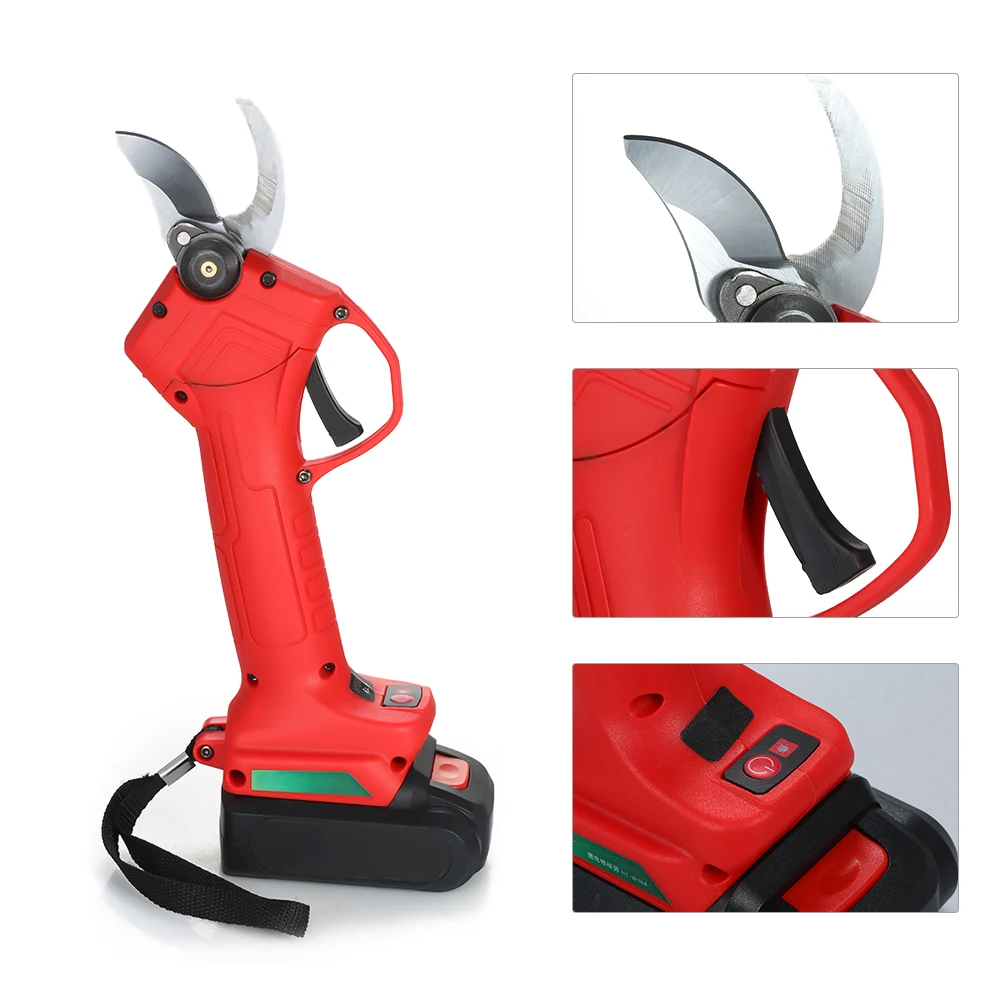 Electric Garden Pruner Tool Cordless Electric Rechargeable Lithium Pruning Shears Branch Cutter Grafting Tool  Garden Scissors