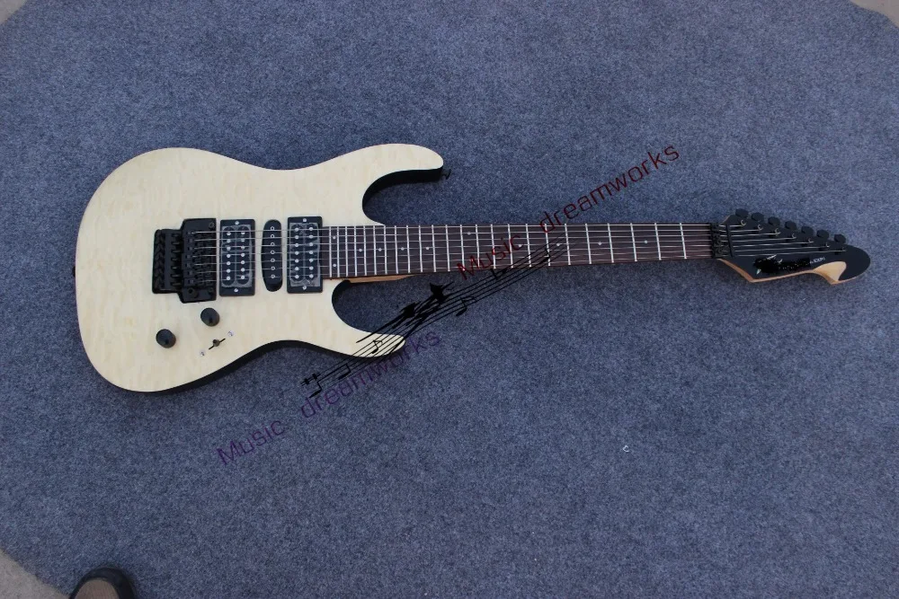 

China OEM firehawk electric guitar  The color can be customized Double roll guitar tremolo system Log lubricious water ripple