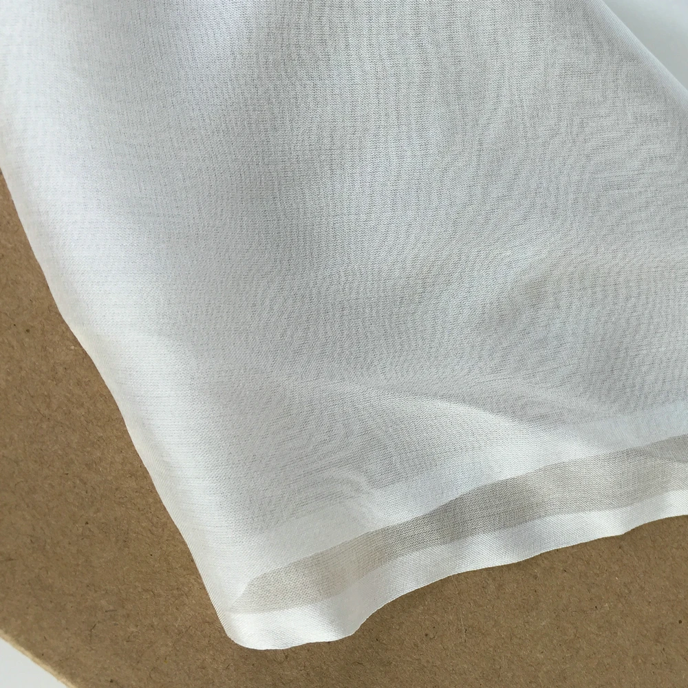 

Pure White Silk Chiffon Fabric 100% Mulberry Silk Use Wedding Dress Silk Scarf DIY