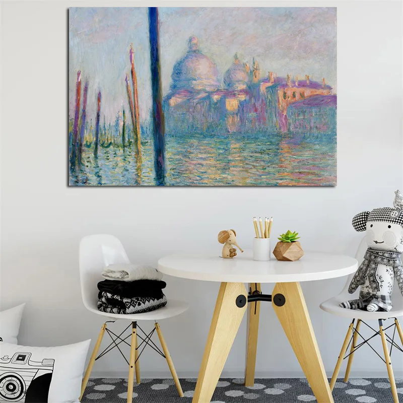 Monet The Grand Canal холст картина принт гостиная украшение для дома художественное