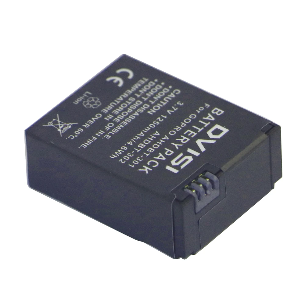 1250mAh AHDBT-301 AHDBT301 AHDBT301 AHDBT302 Rechargeable Battery for GoPro HERO3+ HERO3 and GoPro AHDBT-201 AHDBT-301 AHDBT-302 сменная линза gopro для камер hero3 lens replacement kit alnrk 301