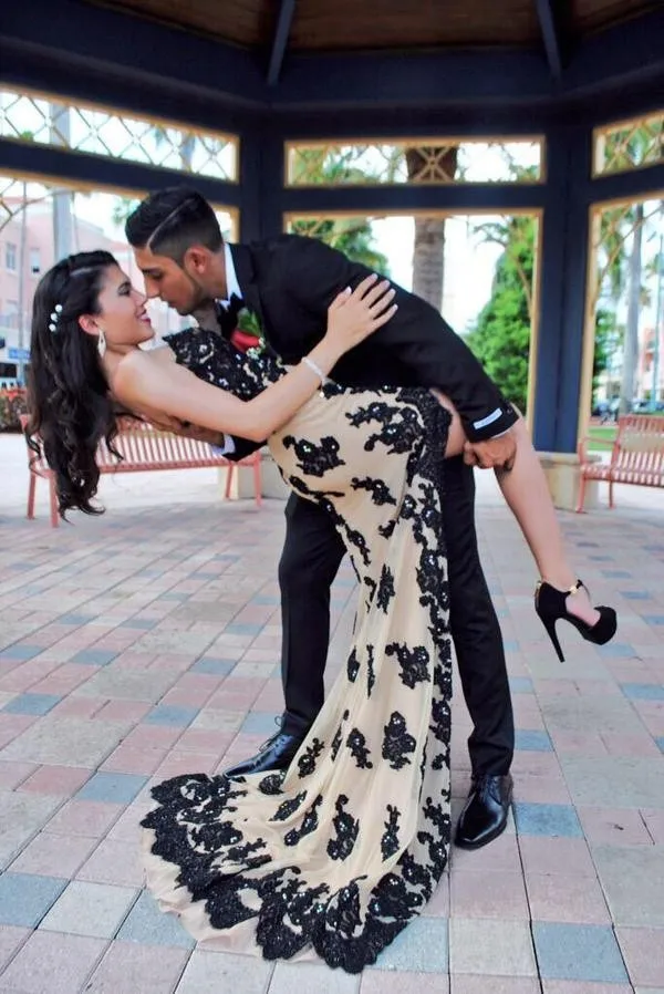 Champagne-Sweetheart-Strapless-Chiffon-High-Low-Prom-Dress-Short-Front-Long-Back-With-Beaded-Lace-Applique (2)