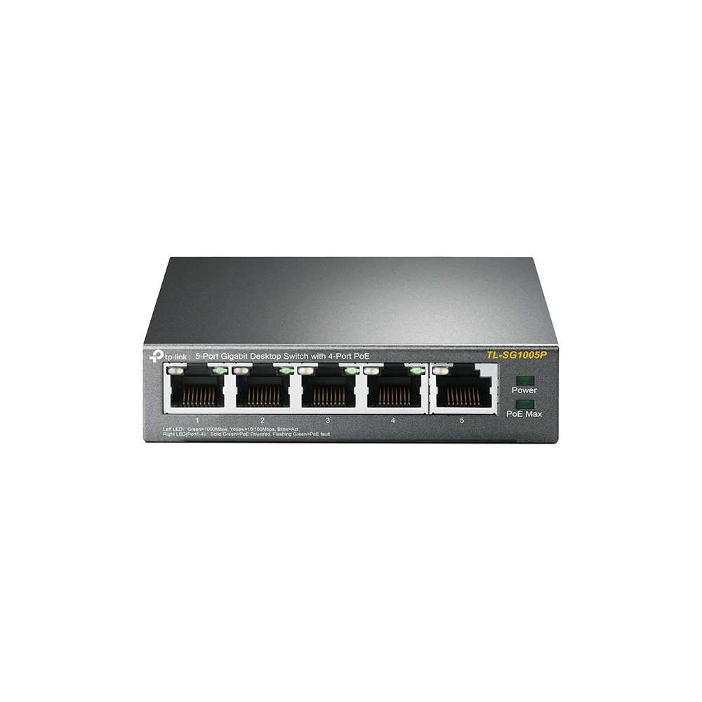

TP-LINK TL-SG1005P Unmanaged Gigabit Ethernet (10/100/1000) Power over Ethernet (PoE)