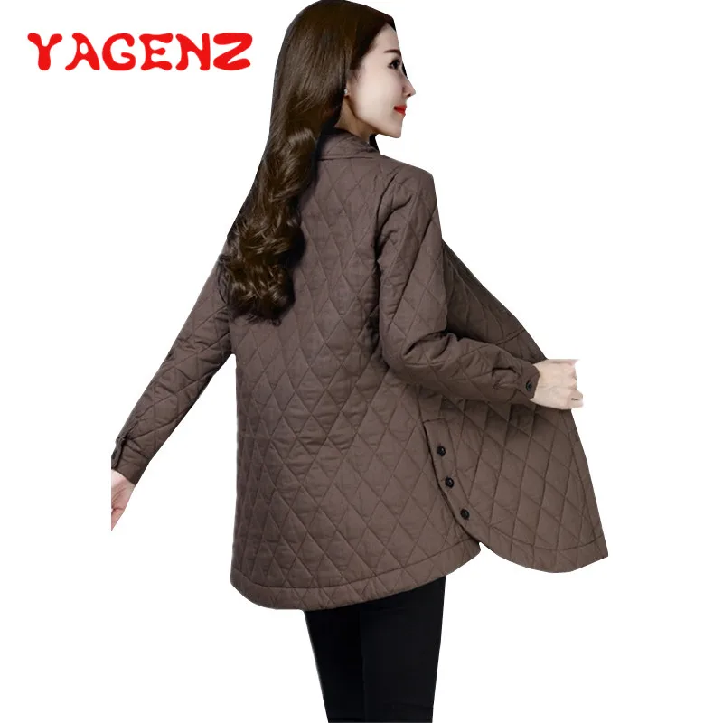 

YAGENZ Plus size Parker Women Winter jackets and coats Loose Warm Long outerwear Parkas for wome Wadded tops Jackets Female K201