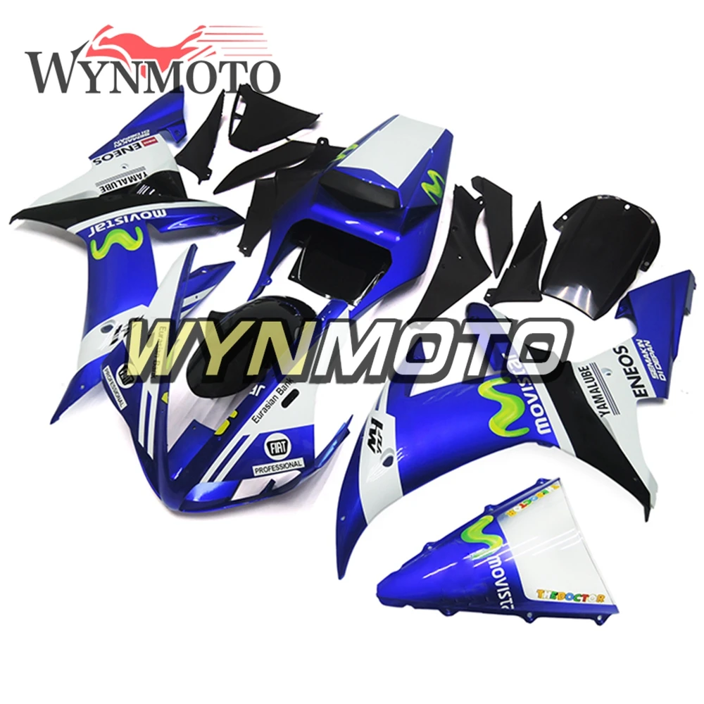 

Complete Fairings Kit For Yamaha YZF1000 R1 Year 2002 2003 02 03 Injection ABS Plastics Cowling Bodywork White Blue Cowling